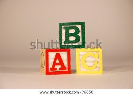 Three Cubes with letter ABC