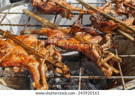 Grilled chicken (Street food),Thailand food style