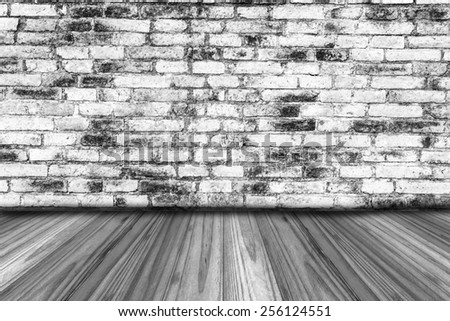 grunge background, red brick wall texture bright plaster wall and blocks road sidewalk abandoned exterior urban background for your concept or project