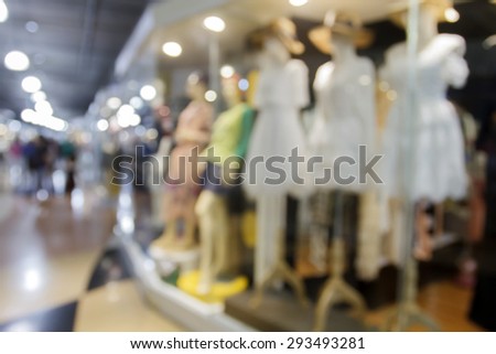 supermarket/mall blur for background and shopping fashion