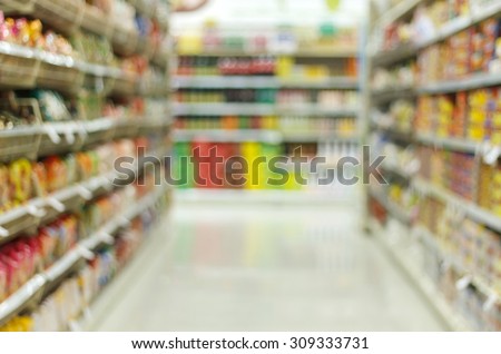 Blurry of supermarket/mall  for background and shopping fashion and shopping food
