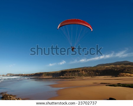 Paragliding in the Coastline around Santander, Spain