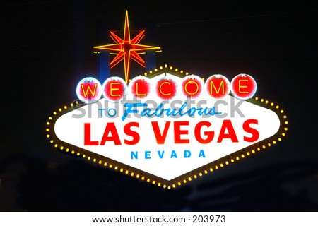 welcome to las vegas sign at night. welcome to fabulous las vegas