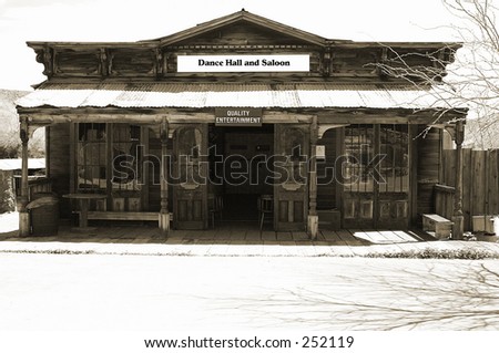 Old time Dance Hall and Saloon in a  circa 1890\'s Silver boomtown