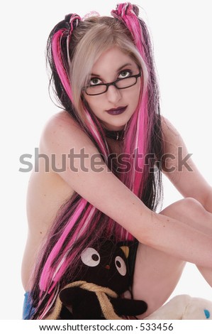 stock photo Sexy Gothic girl