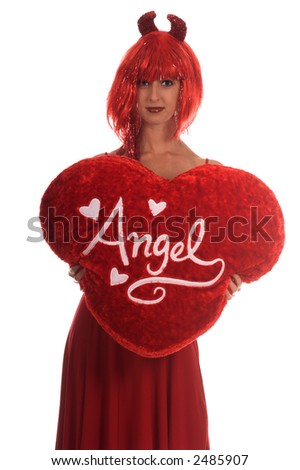 angel devil clipart. stock photo : 50% Angel,