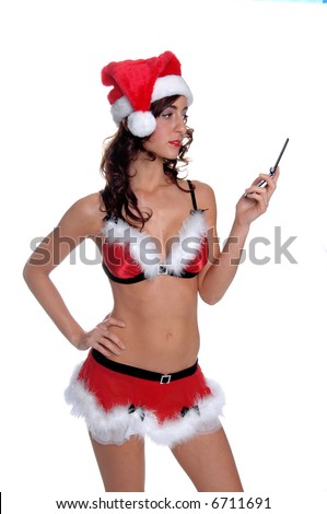In the digital age Mrs. Santa keeps the list of naughty and nice in her cell phone and sends it to Santa via Text Message