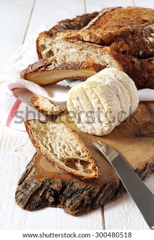 French Goat cheese and  french country  bread