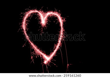 fireworks heart