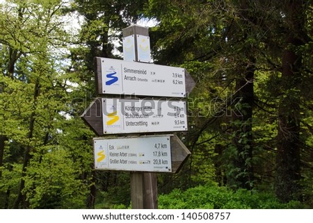 Hiking sign