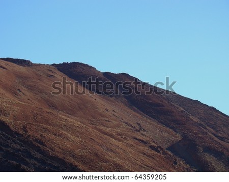 Nice landscape in Tenerife with beautiful blue sky