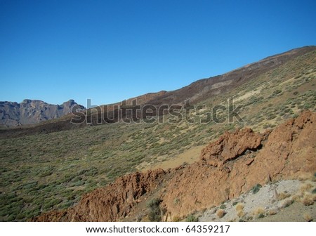 Nice landscape in Tenerife with beautiful blue sky