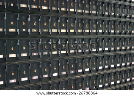PO boxes at Australian Post Office