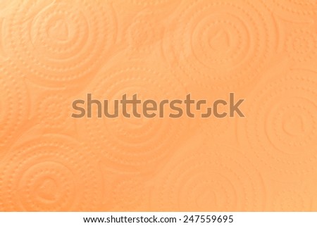Multiple purpose towel paper is orange , circle design and the heart for the background