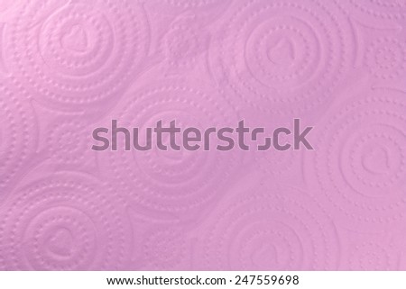 Multiple purpose towel paper is pink , circle design and the heart for the background