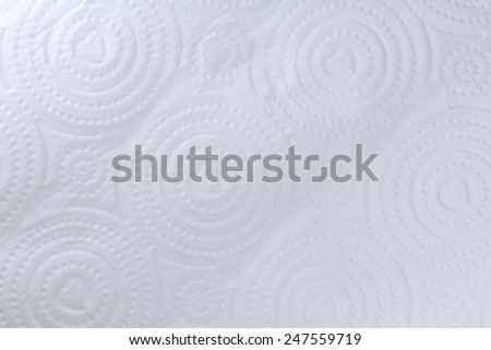 Multiple purpose towel paper is white , circle design and the heart for the background