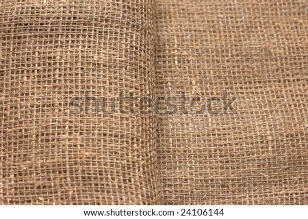 Ecological material: sackcloth. Ideally as background