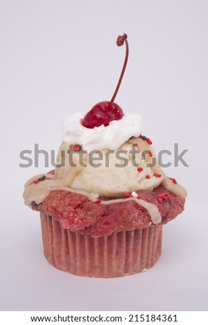 Single Cherry Cupcake