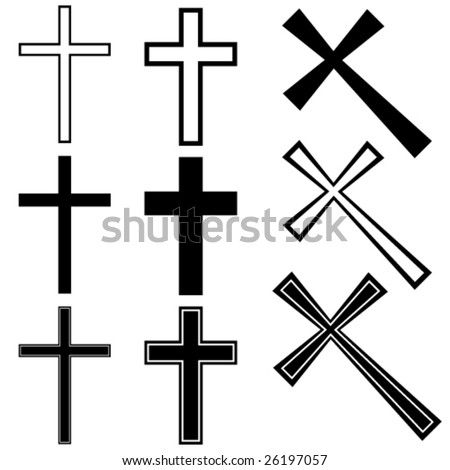 stock vector Vector christian crosses