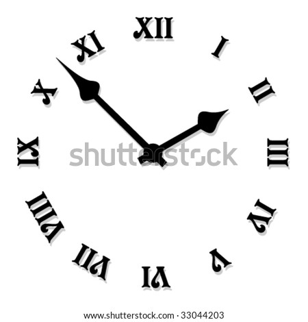 Vector Clock Face - 33044203 : Shutterstock