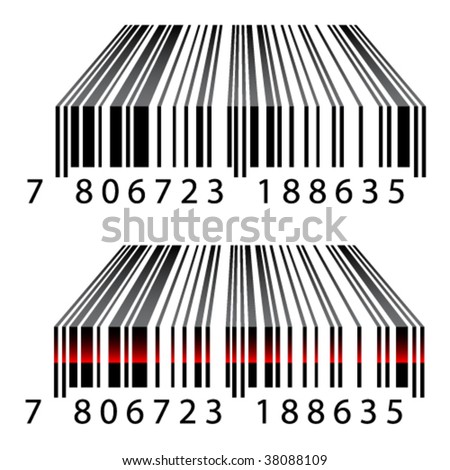 3d barcode image. vector 3d barcodes