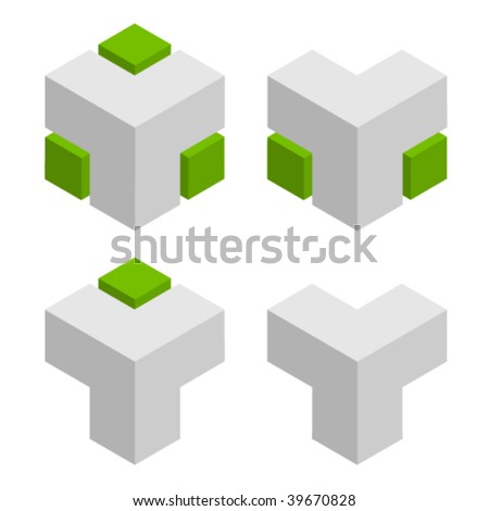 Vector 3d Abstract Cubes - 39670828 : Shutterstock