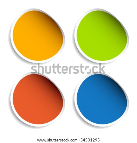 Vector Blank Stickers - 54501295 : Shutterstock