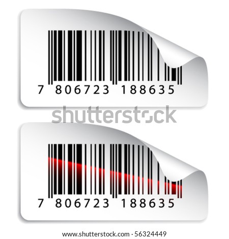 barcode label sticker. vector arcode stickers