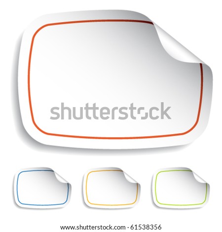 Vector Blank Stickers - 61538356 : Shutterstock