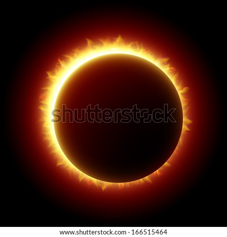 Solar Eclipse. Vector.