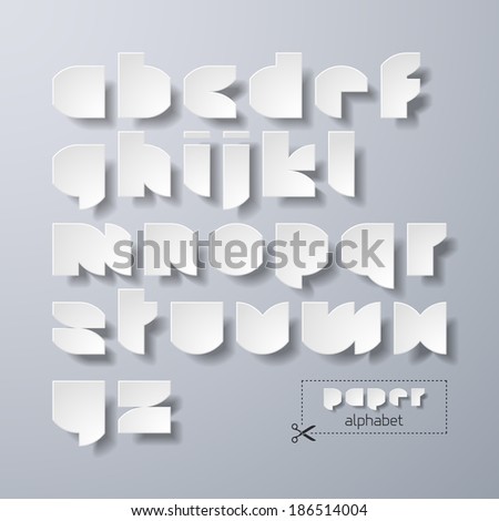 Paper alphabet Vector Paper alphabet Vector