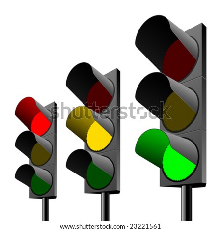 Free Vector Traffic on Stock Vector   Vector Traffic Lights