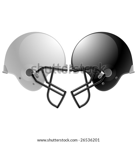 vector : Football helmets.