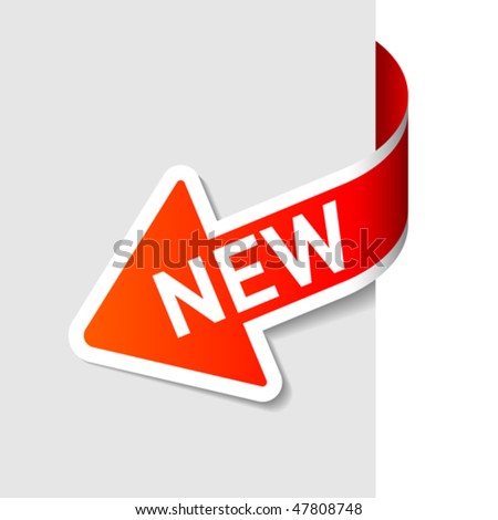 new image. stock vector : Sign New. Vector.