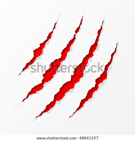 stock vector Claws scratches