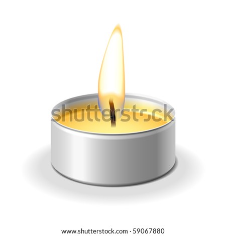 Candle On White. Vector. - 59067880 : Shutterstock