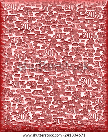 20% glossy red background
