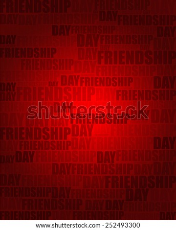 Friendship Day with same text on red gradient background.