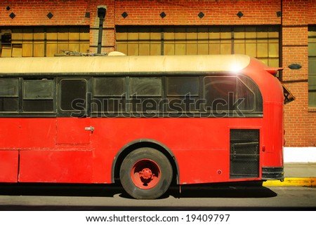 Old big red bus