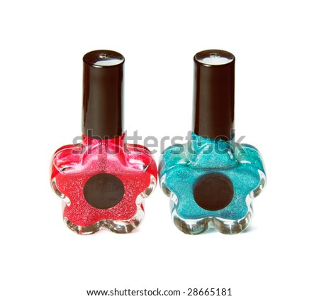 Picture of isolated nail enamel with white background.
