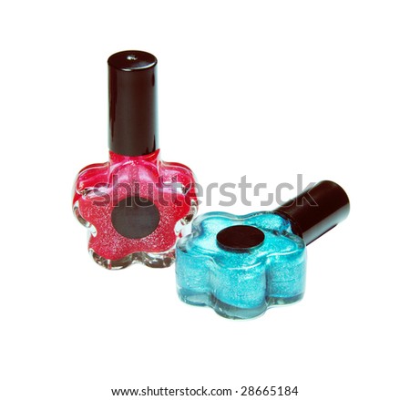 Picture of isolated nail enamel with white background.