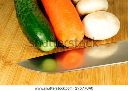 cucumber carrot and mushroom
