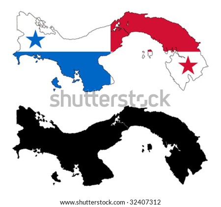 map and flag of Panama