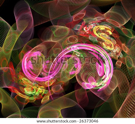 Abstract background. pink-yellow palette. raster fractal graphics.