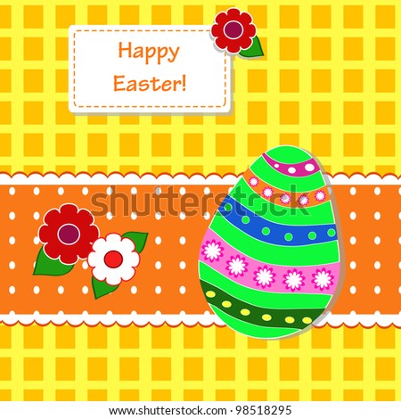 background with holiday Easter eggs