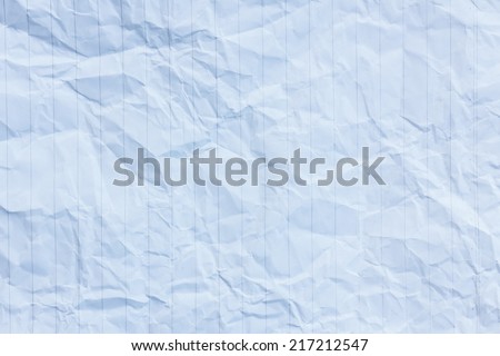 white crumpled paper background texture.