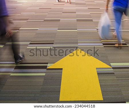 Walking way with blurred leg in Busy Time