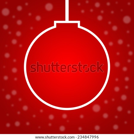 abstract red gradient background with Christmas balls