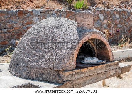 Old oven of stone age on Crete island, Greece