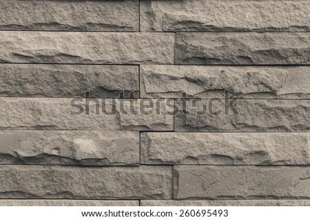 Close up of brick wall texture with black and white filter effect